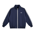 Contrast Side-Stripe Stand Collar Jacket