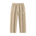 Contrast Side-Stripe Straight-Leg Pants