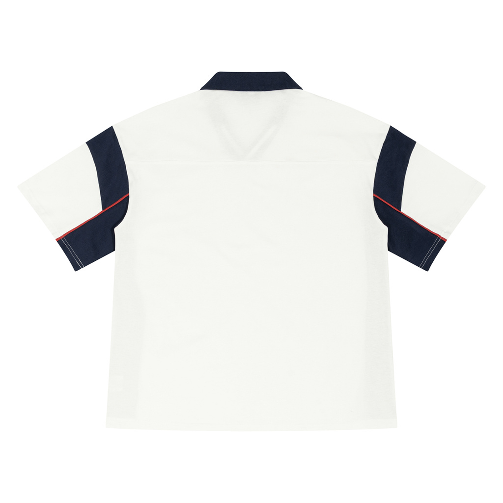 Boxy Color Block Polo Shirt