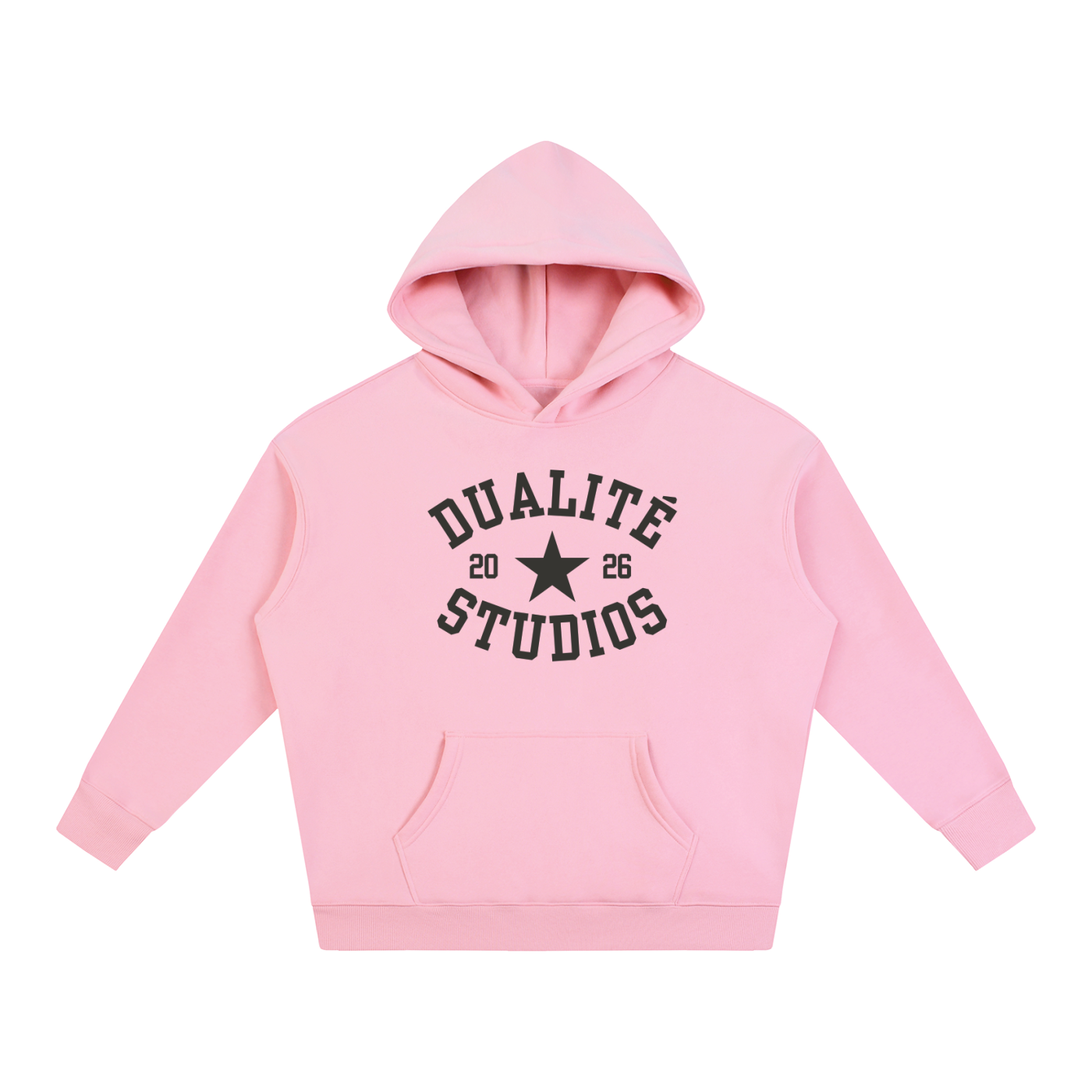 College Logo Oversized Fleeced Hoodie