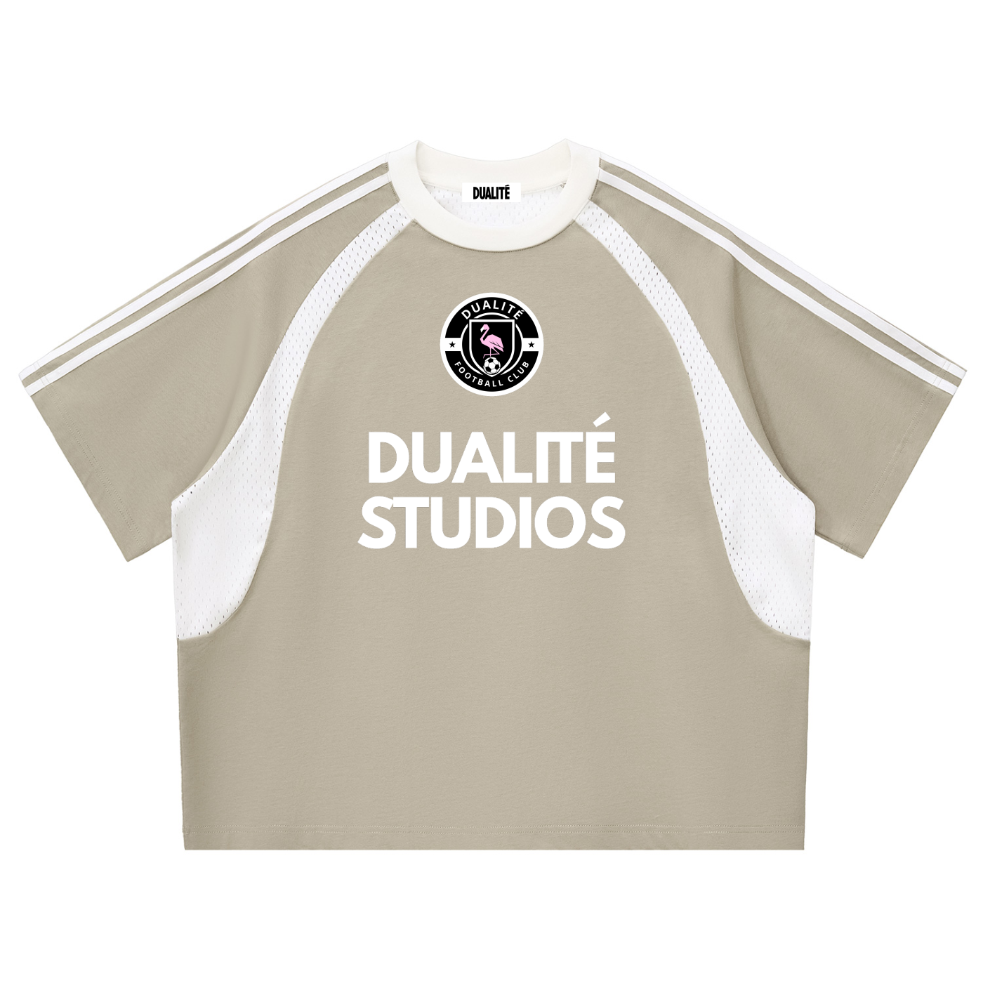 Football Club Striped T-Shirt Grey-Green