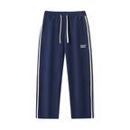 Contrast Side-Stripe Straight-Leg Pants