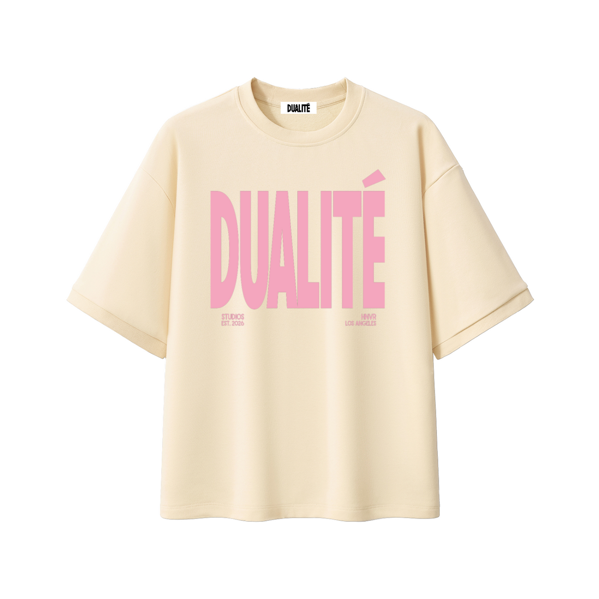 HNVR/LOS ANGELES Heavyweight Boxy T-Shirt - Apricot