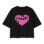 Heart Logo Heavyweight Boxy T-Shirt - Black