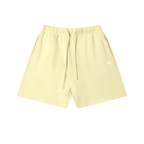 Essential Vintage Wash Cotton Shorts - Light Yellow