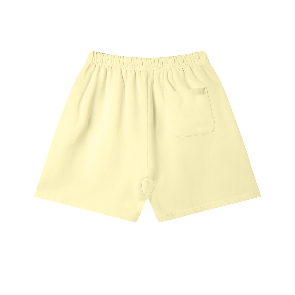 Essential Vintage Wash Cotton Shorts - Light Yellow