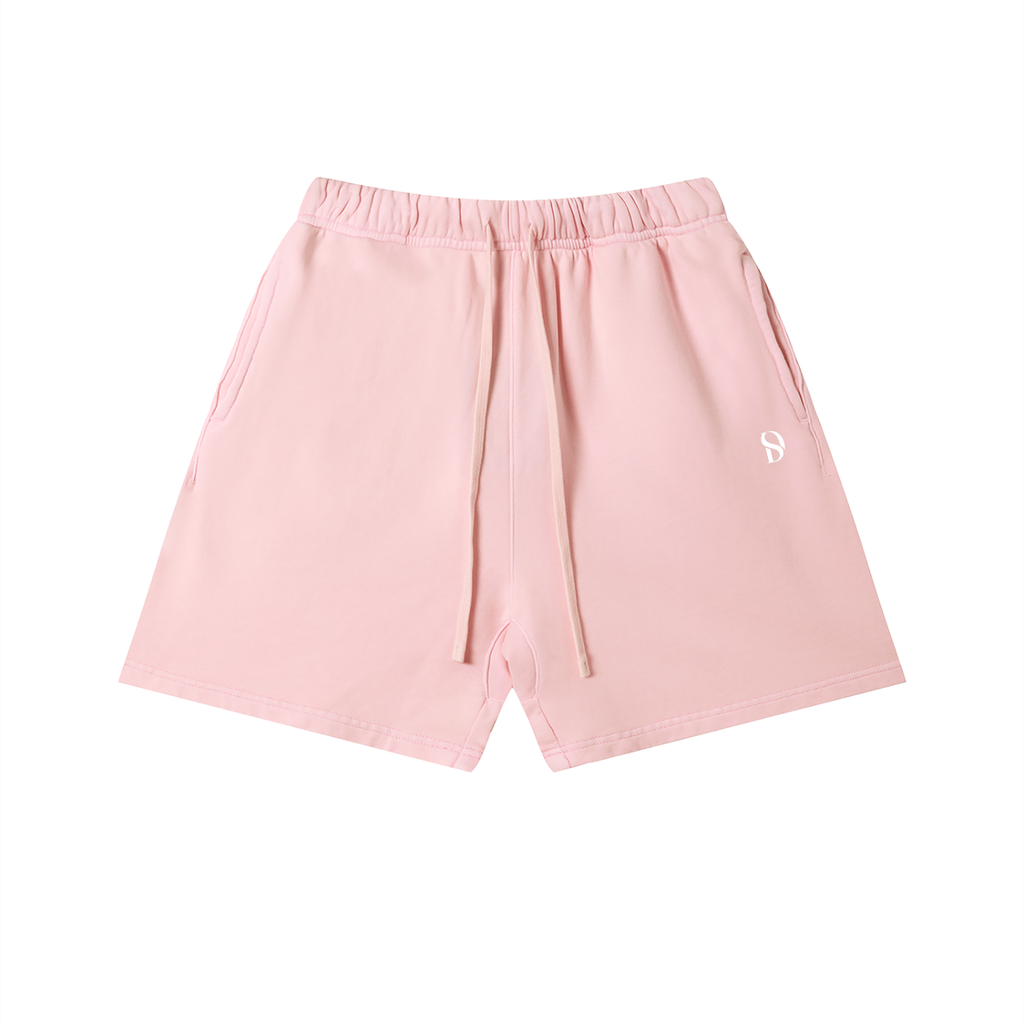 Essential Vintage Wash Cotton Shorts - Pink