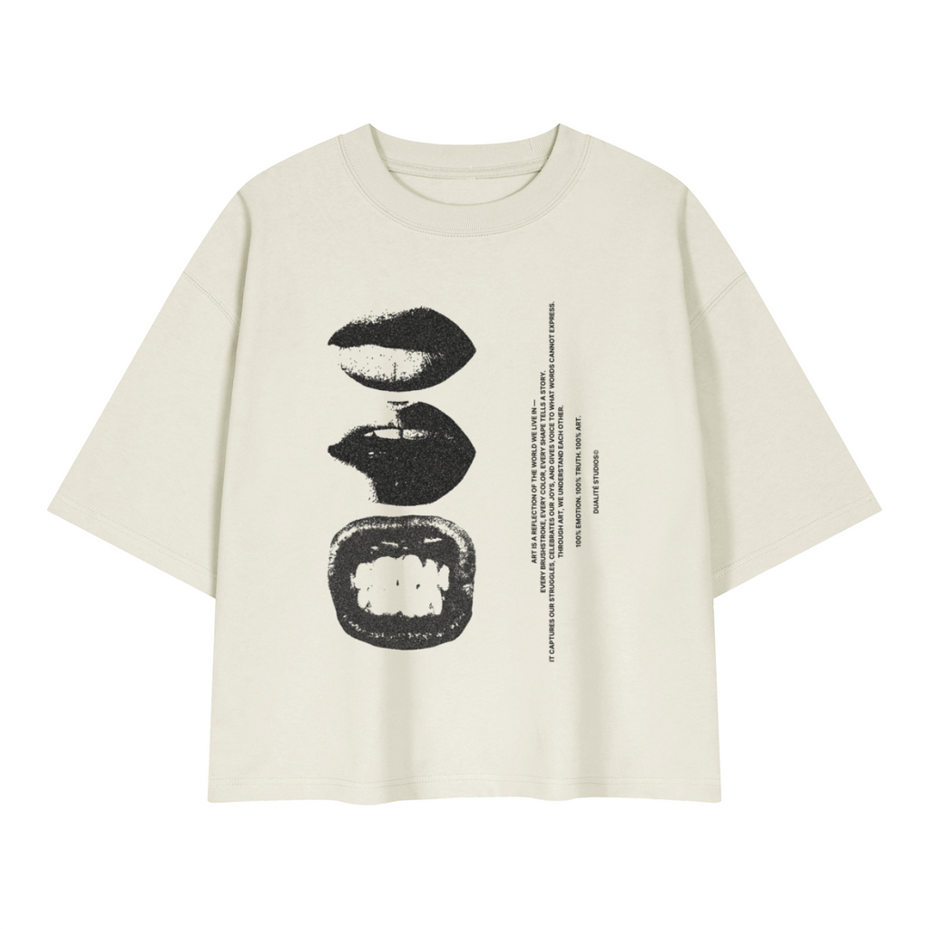 Graphic Heavyweight Boxy T-Shirt - Gray