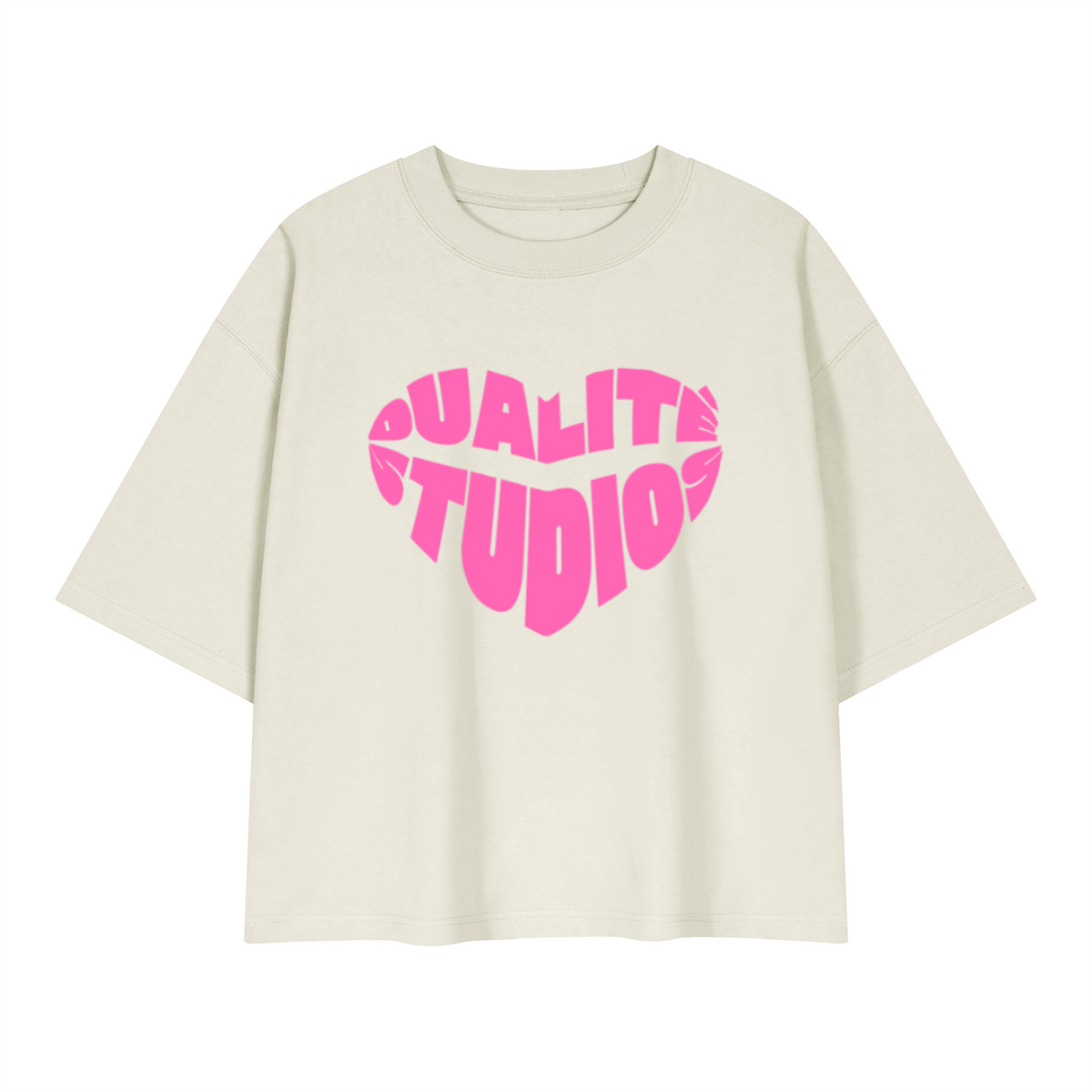 Heart Logo Heavyweight Boxy T-Shirt - Gray