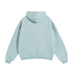 Basic Logo Oversized Fleeced Hoodie - Light Blue