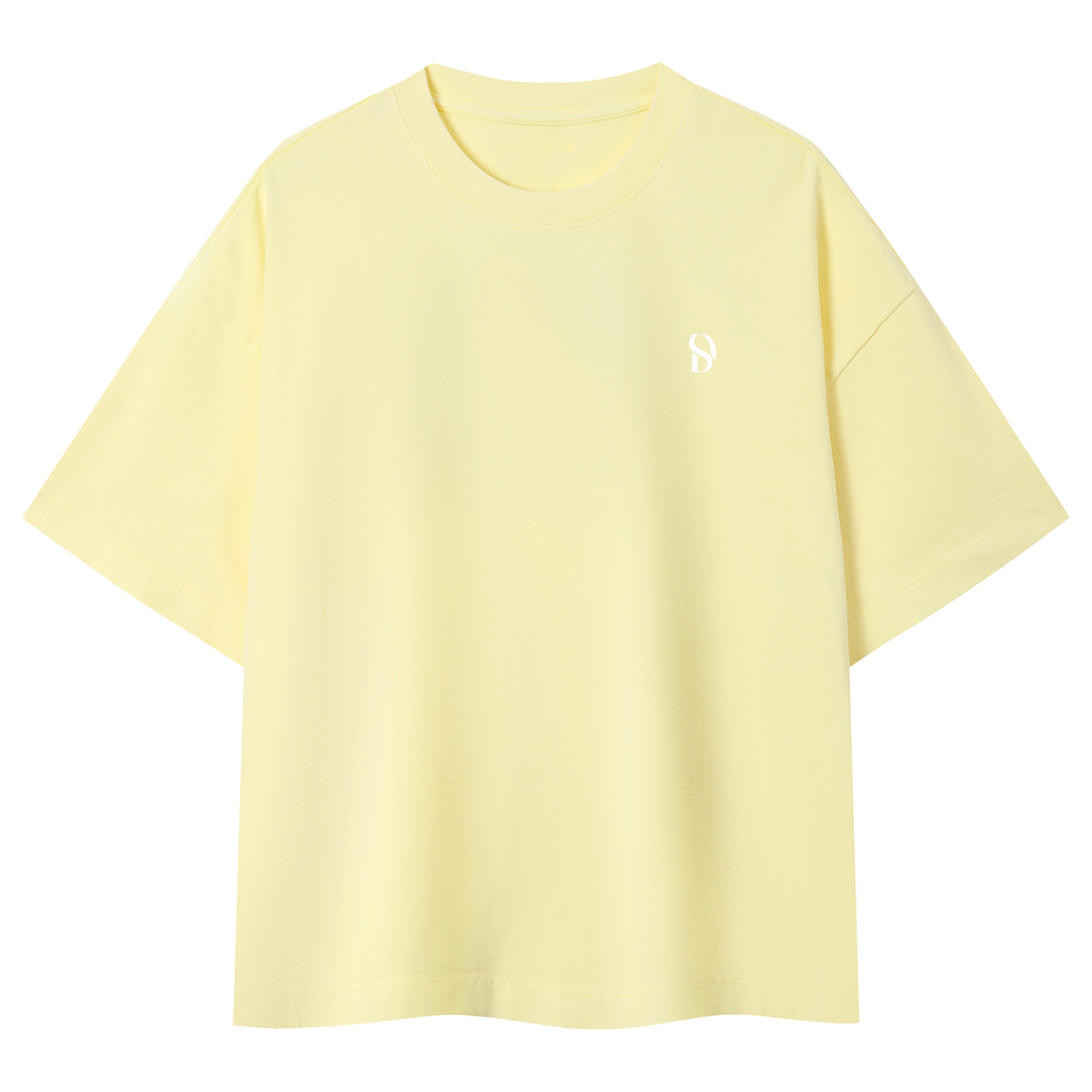 Essential Vintage Wash Boxy T-Shirt - Light Yellow