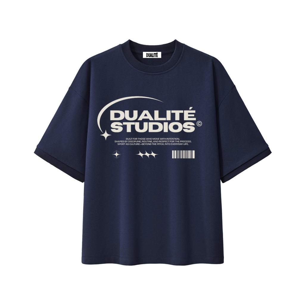Sport Culture Heavyweight Boxy T-Shirt - Navy Blue