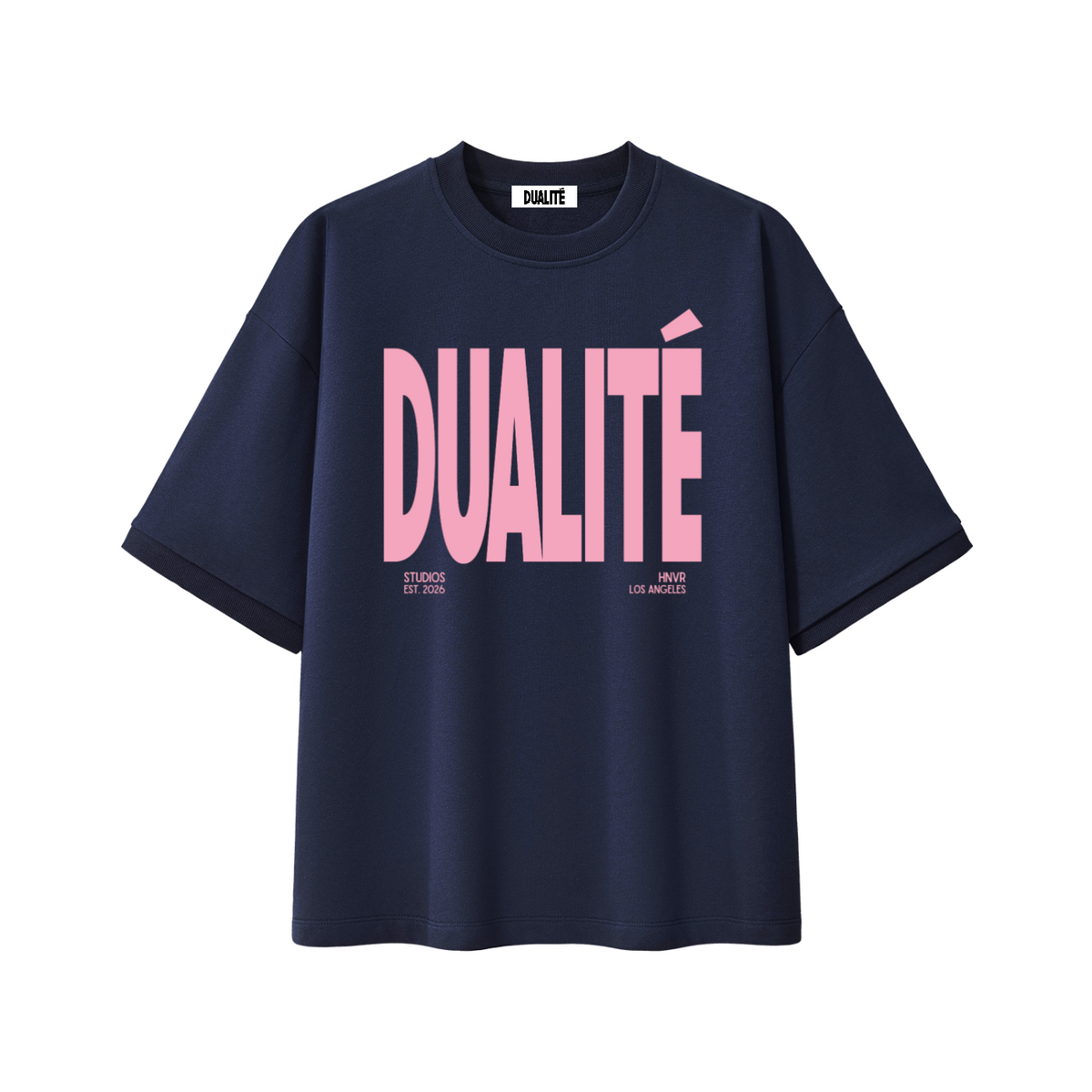 HNVR/LOS ANGELES Heavyweight Boxy T-Shirt - Navy Blue