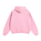 Basic Logo Oversized Fleeced Hoodie - Pink