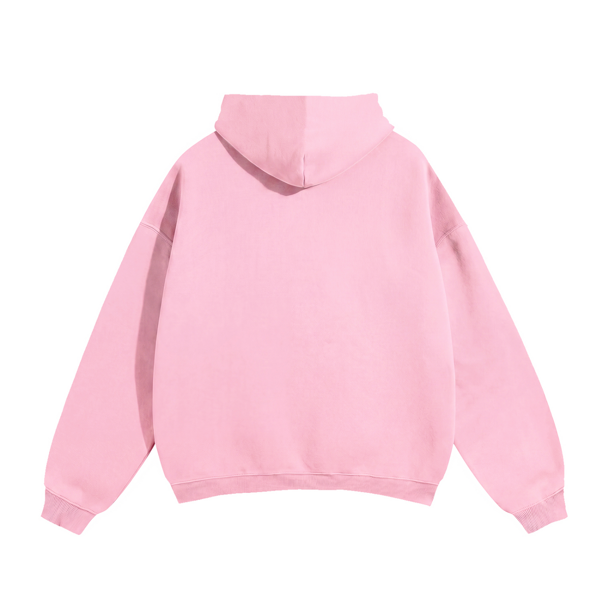 Basic Logo Oversized Fleeced Hoodie - Pink