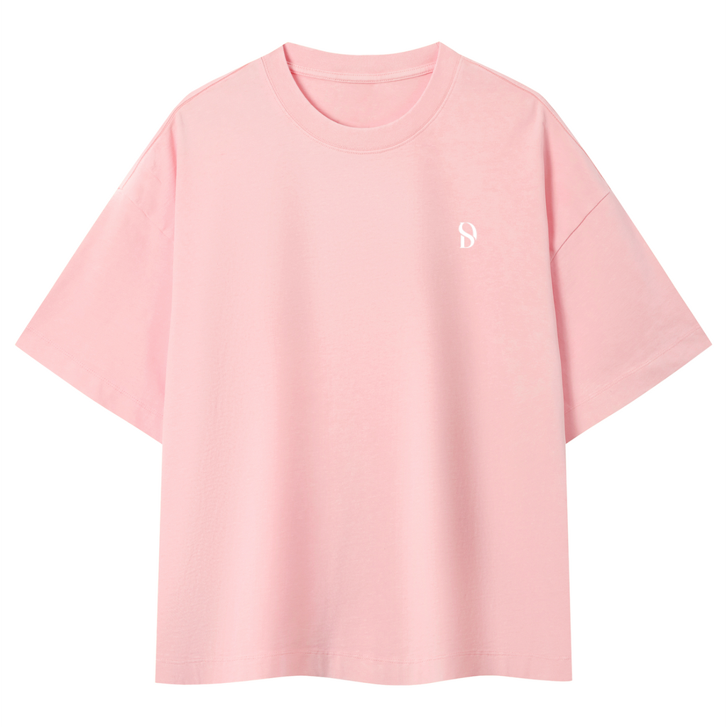 Essential Vintage Wash Boxy T-Shirt - Pink