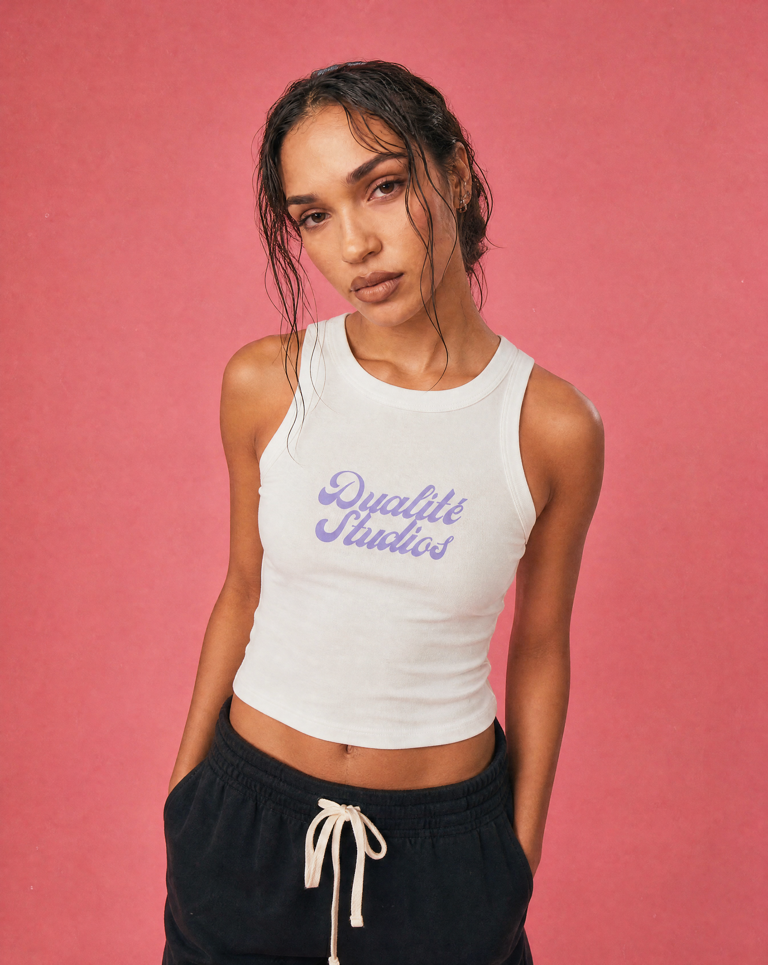 Snow Washed Tank Top White