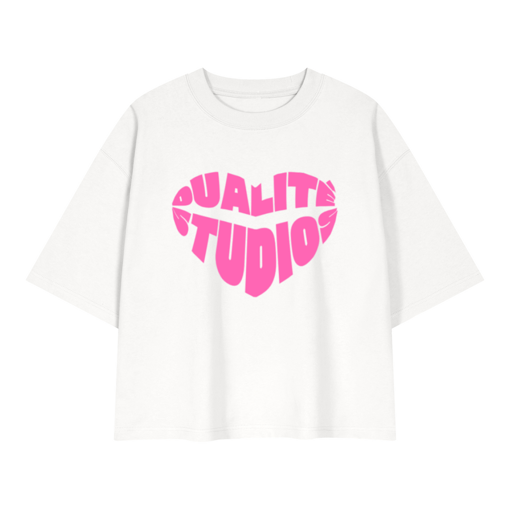 Heart Logo Heavyweight Boxy T-Shirt - White