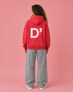 Washed Boxy Zip-Hoodie Washed Red