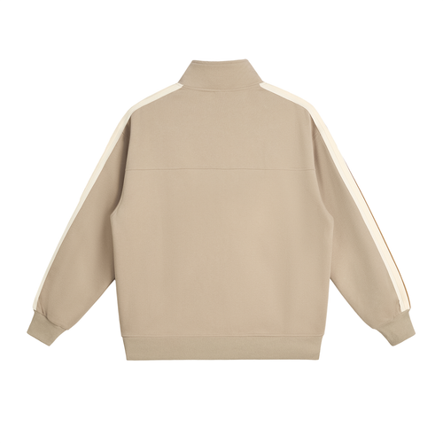Contrast Side-Stripe Stand Collar Jacket
