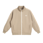 Contrast Side-Stripe Stand Collar Jacket