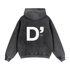Washed Boxy Zip-Hoodie Washed Black