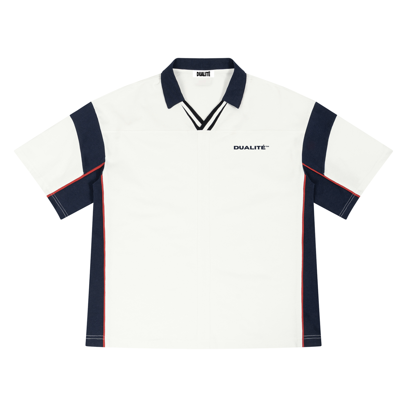 Boxy Color Block Polo Shirt