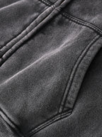 Washed Boxy Zip-Hoodie Washed Black