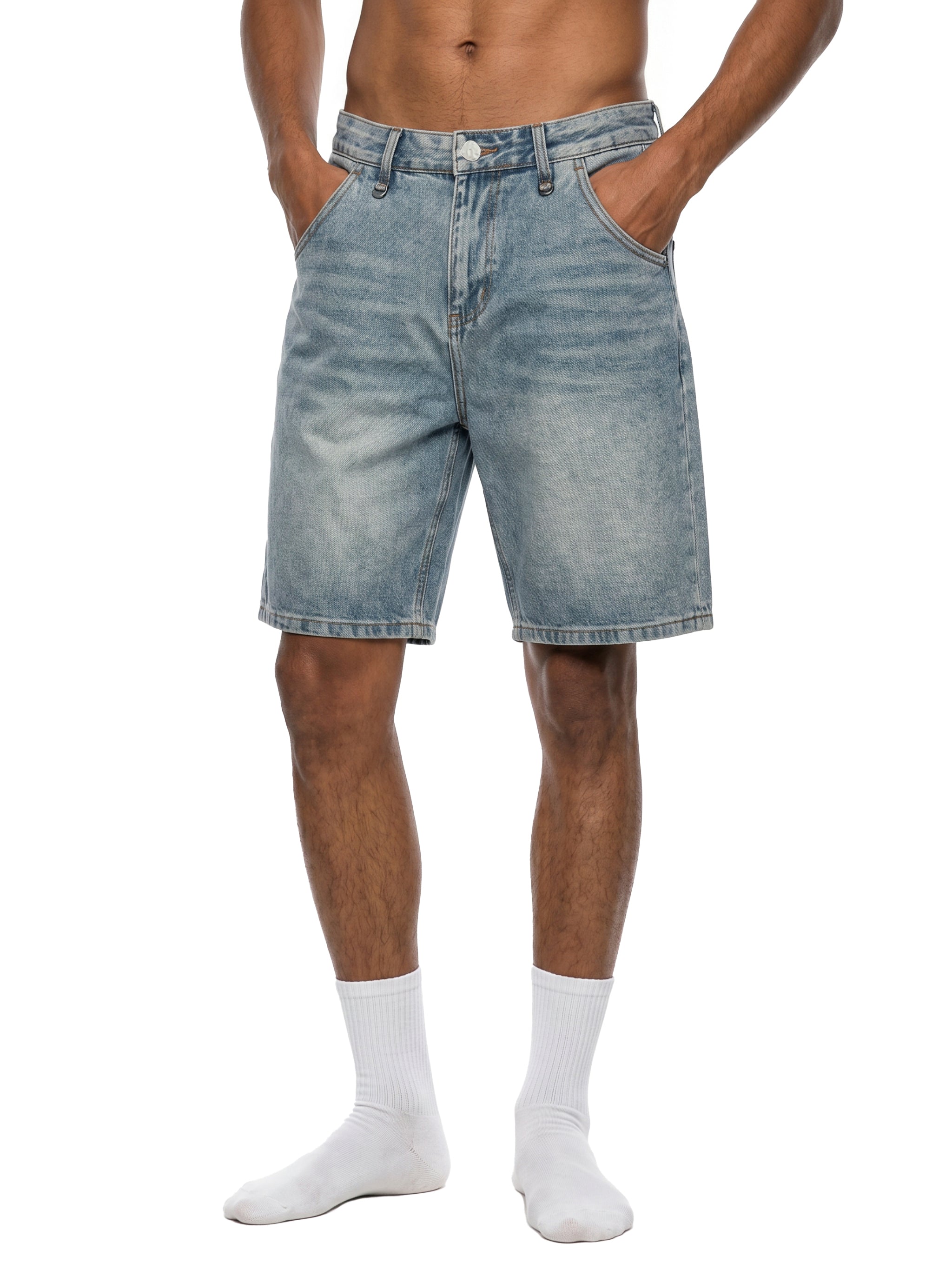 Vintage Wash Denim Shorts