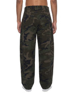 Camo Barrel Leg Cargo Pants