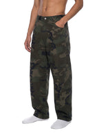 Camo Barrel Leg Cargo Pants